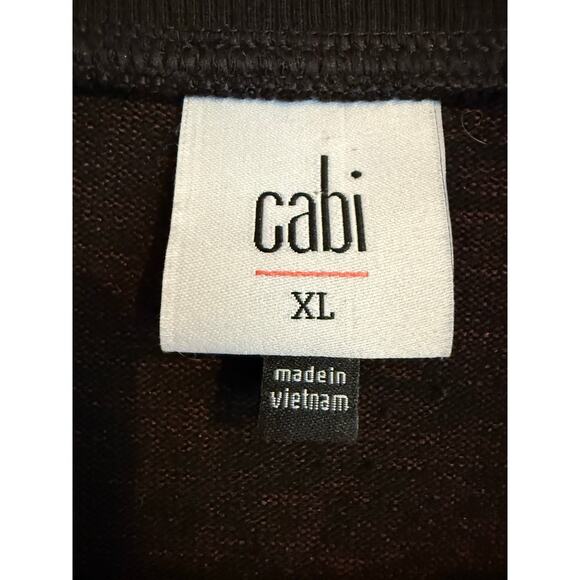 CAbi 4125 Cuddle Dress Black Burgundy Fall 2021 3/4 Zip Size XL Lagenlook Cozy - Picture 3 of 8